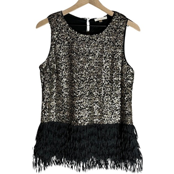 Skies Are Blue Tops - Skies are Blue Sequin Tank - Size M